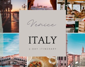 3 Day Venice Italy Guide Itinerary with hotel, restaurants, bars, tours and some additional tips with links.  Great for HONEYMOON!