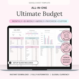 Google Sheets Budget Template: Smart Calendar & Financial Dashboard (Digital Download)