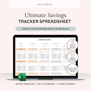 Sinking Funds Tracker | Excel Budget Spreadsheet (Digital Download)