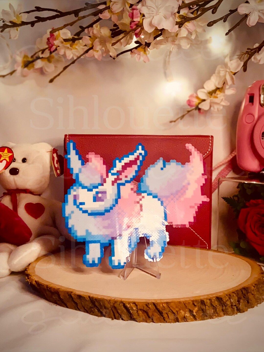 Valentines Cotton Candy Flareon Perler Bead Standee - Etsy