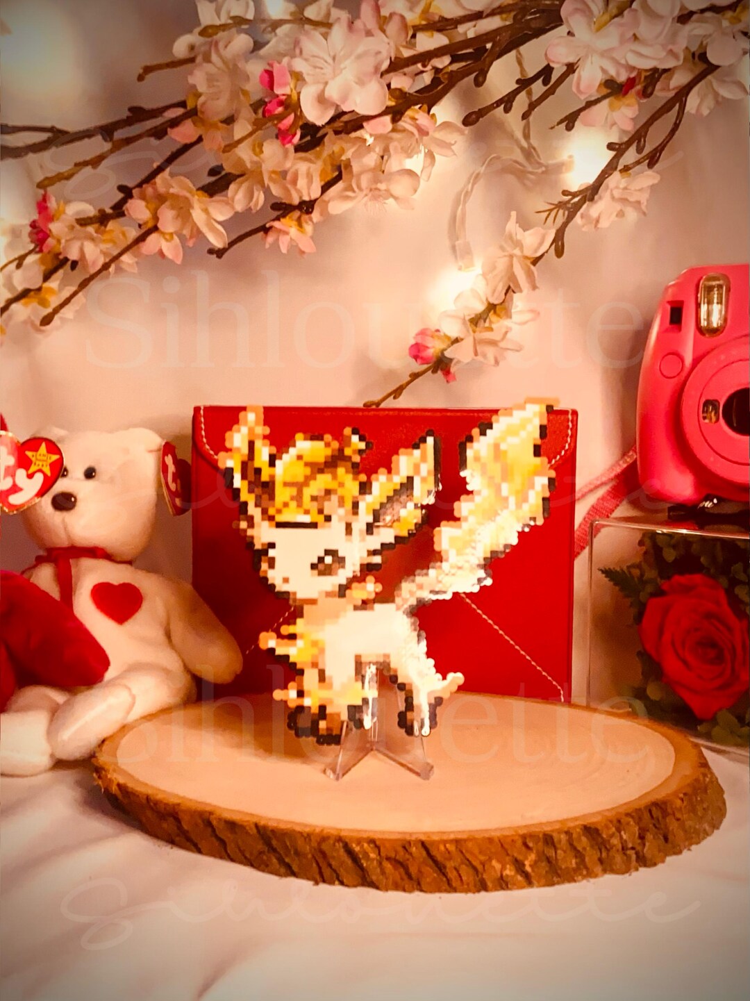 Valentines Gold Leaf Leafeon Perler Bead Standee - Etsy