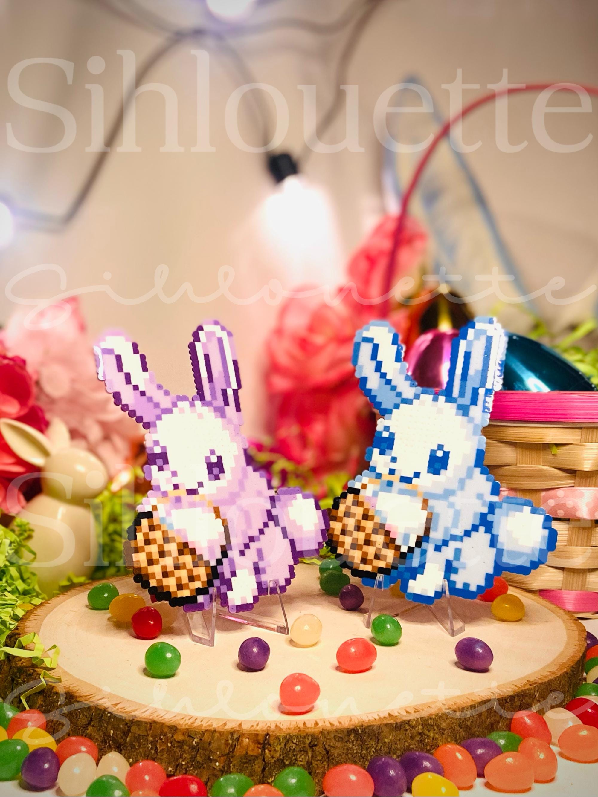 Easter Bunny Eevee Perler Bead Standee - Etsy