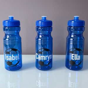 Team Sports Water Bottle, 20 or 24oz Soccer Drink Bottle, Personalized Sports Party Favors, Custom Water Bottle for Team Gift, Team Gift