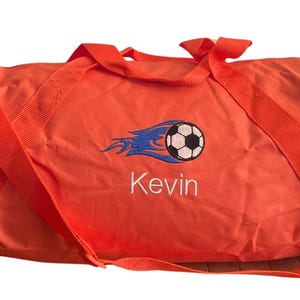 Soccer Bag Personalized Unisex Duffel Bag for Girl or Boy Soccer Player Weekender Overnight Bag Customized Duffel for Soccer Team Player