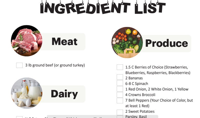 Healthy, Budget-friendly Family One Week Meal Plan-5 Recipes - Etsy