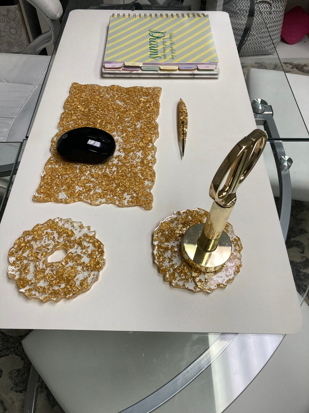 Resin Office Accessories Etsy