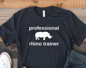 Rhino Trainer T-Shirt, Funny Rhinoceros Tee