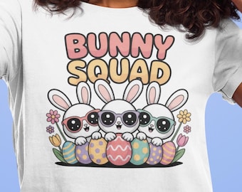 Bunny Squad Easter PNG, Spring Sublimation Design (Digital Download)