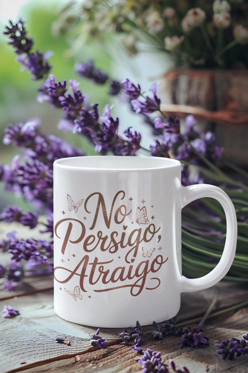 No Persigo Atraigo Mug 11oz 15oz | Spanish Self Love Coffee Mug | Feminine Energy Ceramic Cup image 17