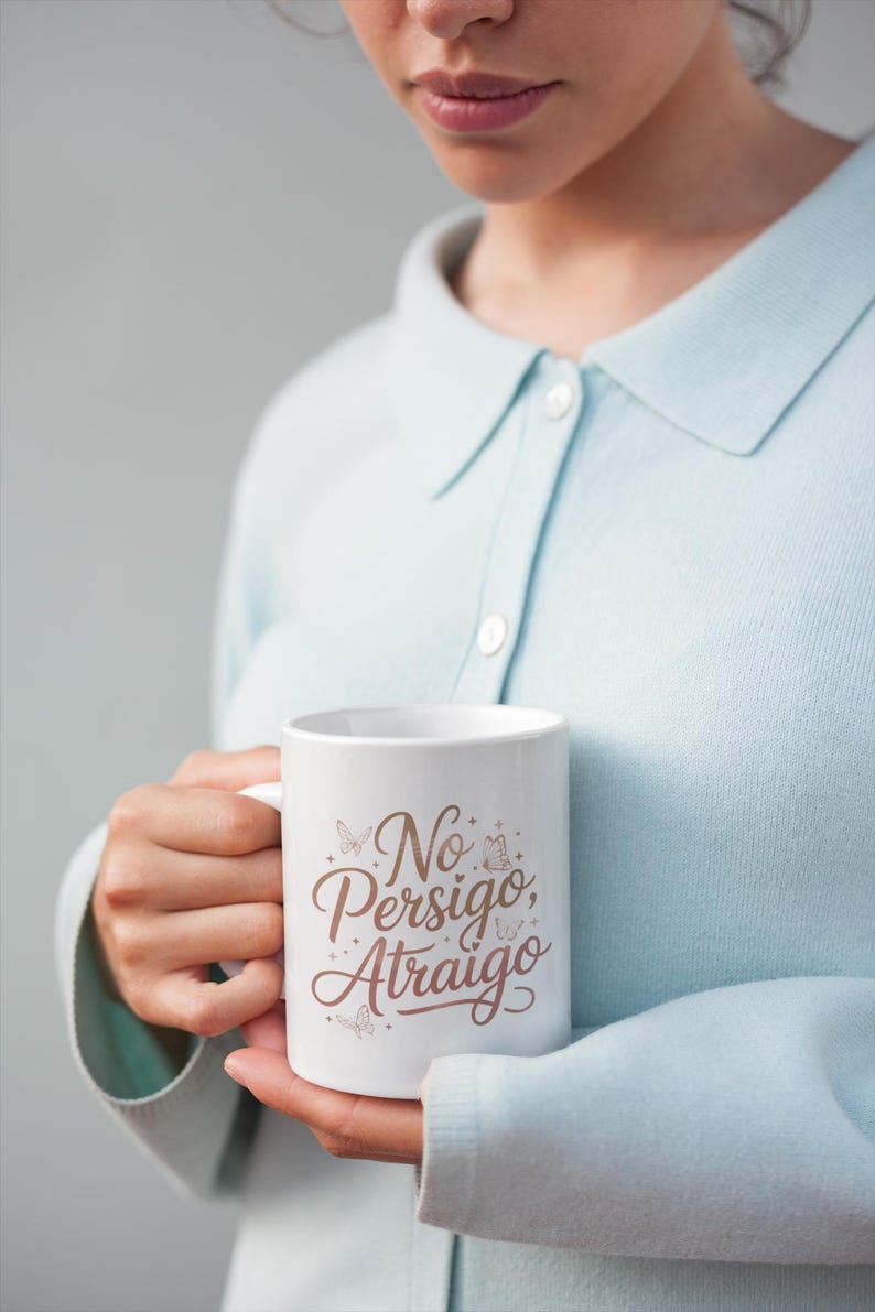 No Persigo Atraigo Mug 11oz 15oz | Spanish Self Love Coffee Mug | Feminine Energy Ceramic Cup image 9