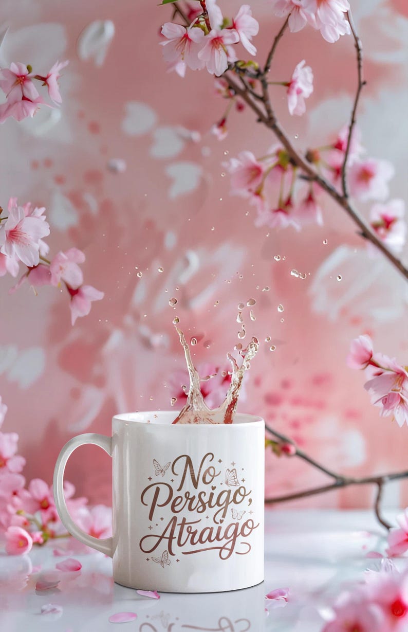 No Persigo Atraigo Mug 11oz 15oz | Spanish Self Love Coffee Mug | Feminine Energy Ceramic Cup image 15