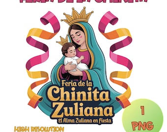 Virgen de la Chinita PNG, Feria de la Chinita art, Maracaibo festival PNG, Chinita celebration clipart, Virgen Chinita printable