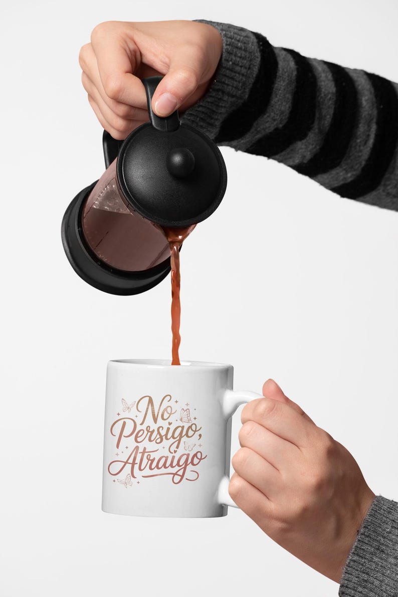 No Persigo Atraigo Mug 11oz 15oz | Spanish Self Love Coffee Mug | Feminine Energy Ceramic Cup image 12