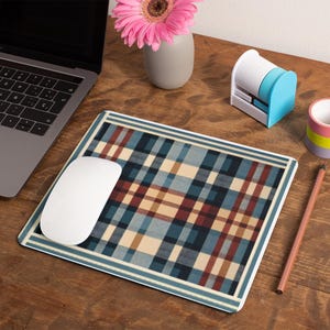 Plaid Design Mouse Pad- Unique Mouse Pad, Office Decor, Gaming Mouse Pad, Office Accessories, Gift Set, Desk Decor,Electronics & Accessories