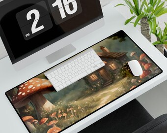 Cottagecore Desk Mat, Ładna Mata na Biurko, Geometryczna Estetyczna Podkładka Pod Mysz, Prezent Dekoracyjny Do Biura, Organizer Na Akcesoria Na Biurko, Biuro Domowe, Ładna Mata na Biurko