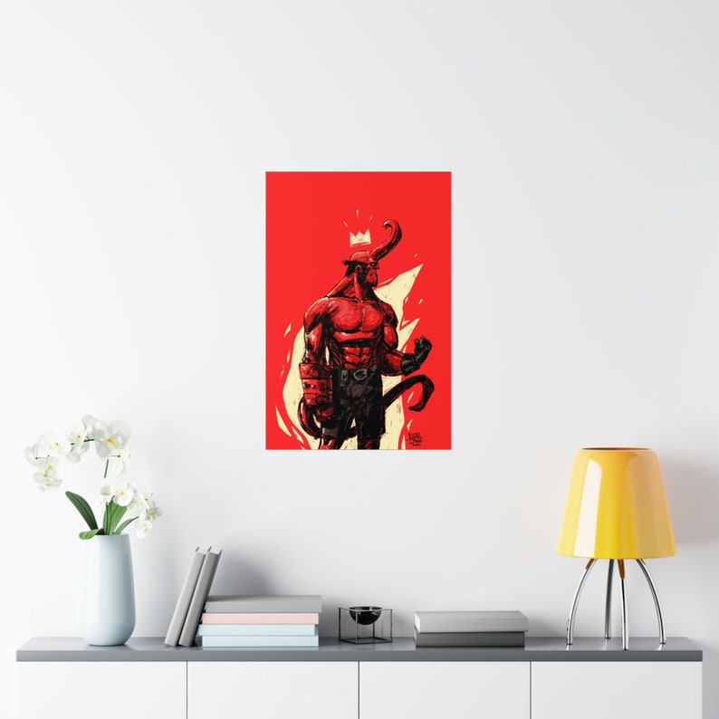 Hellboy Poster, Hellboy print, movie poster, Hellboy Vintage, Hellboy gift, Boys room decor, Boys gifts, Comics style, super hero poster image 10