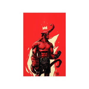 Hellboy Poster, Hellboy print, movie poster, Hellboy Vintage, Hellboy gift, Boys room decor, Boys gifts, Comics style, super hero poster image 3