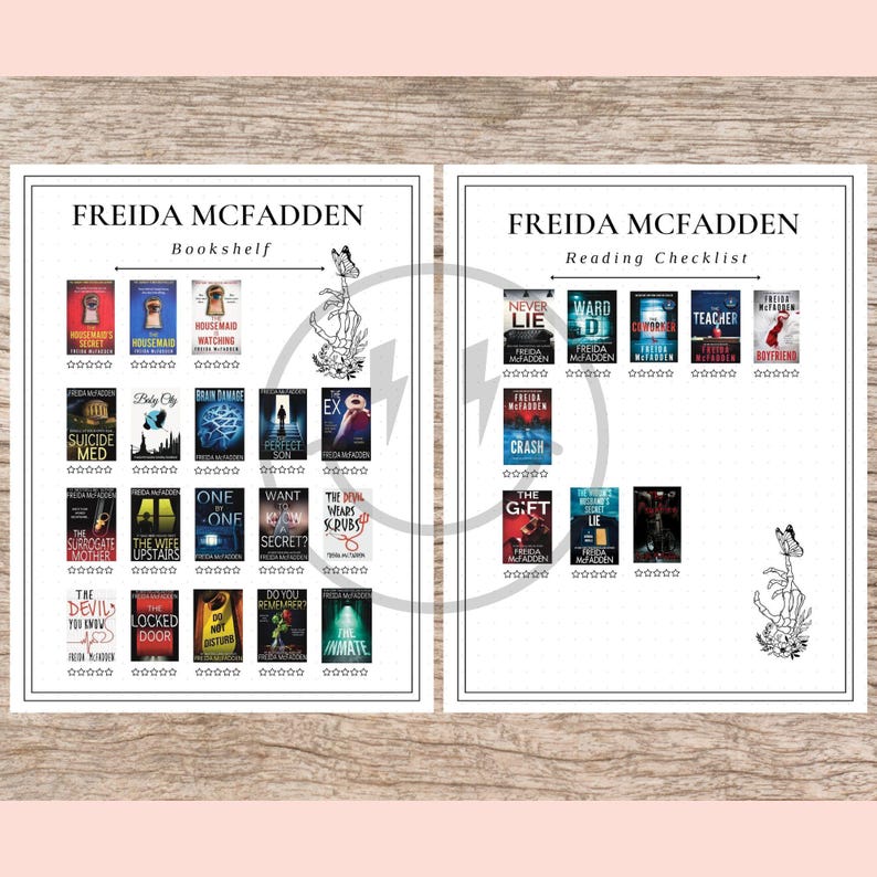 Freida Mcfadden Books Checklist – Digital Download, Printable for ...