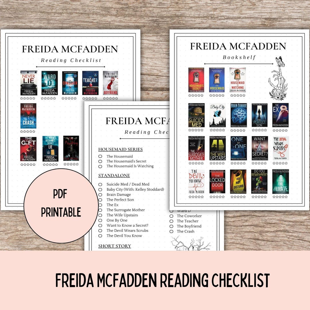 Freida Mcfadden Books Checklist Digital Download Printable for Freida Mcfadden Books Checklist Digital Download Printable for