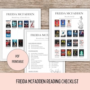 Freida McFadden Books Checklist – Digital Download, Printable for Thriller Fans!