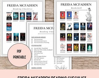 Freida McFadden Books Checklist – Digital Download, Printable for Thriller Fans!