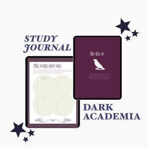 Dark Academia Study Journal for Deep Focus (Yearly Planner)
