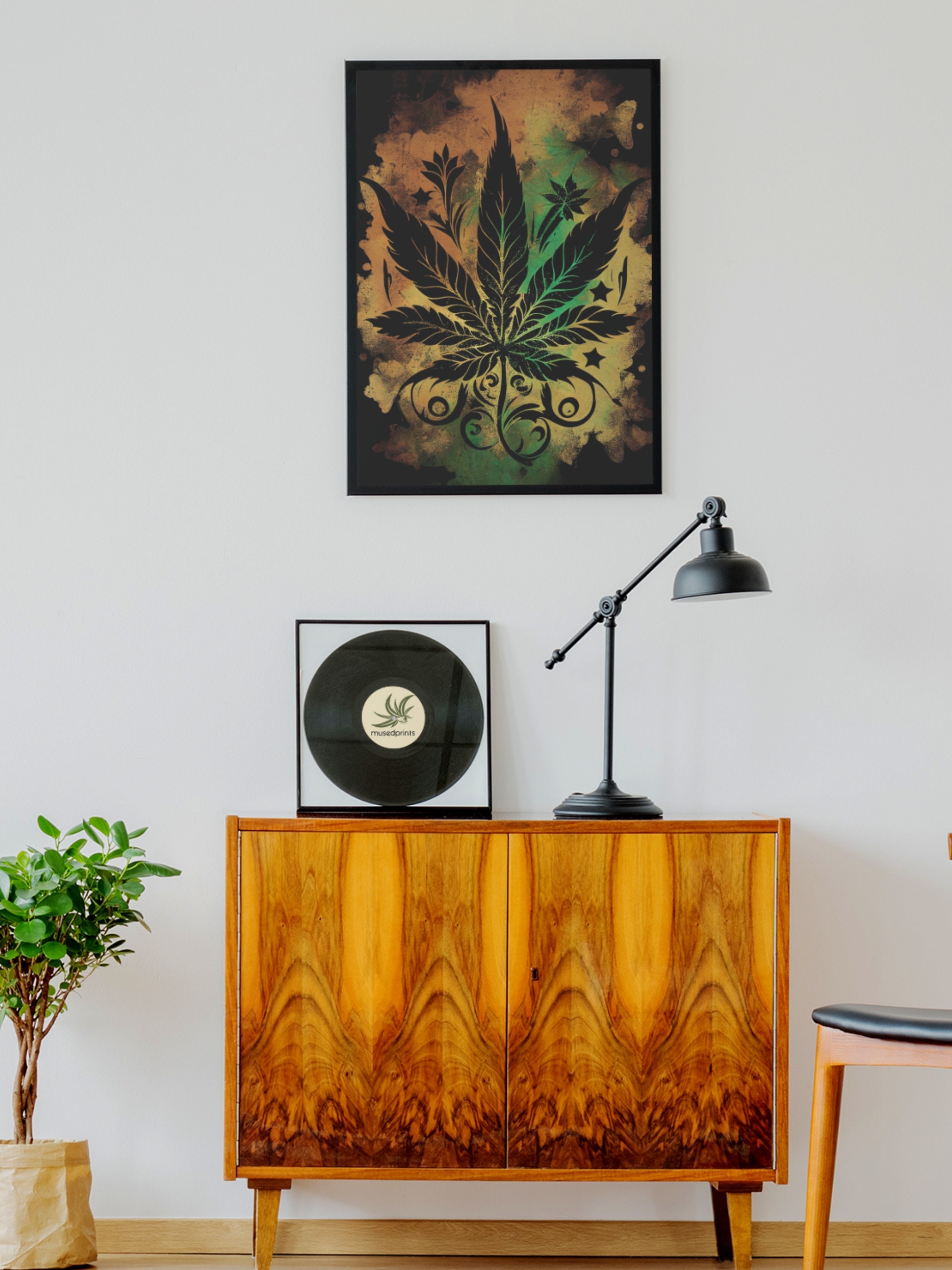 Printable Weed Artweed Postercannabis Print Printable Cannabis Artprintable Wall Artdigital Art ...