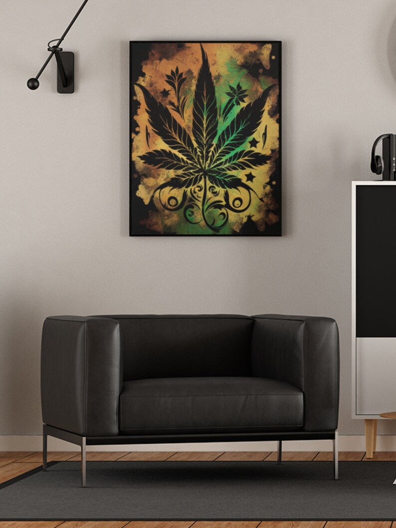 Printable Weed Artweed Postercannabis Print Printable - Etsy