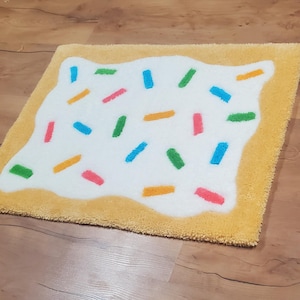 PopTart Rainbow Sprinkle Tufted Rug