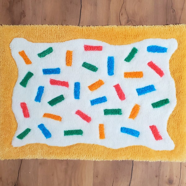 PopTart Rainbow Sprinkle Tufted Rug