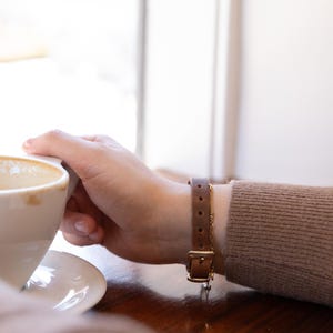 Personalized Leather Bracelet: Engraved Adjustable Buckle Bracelet