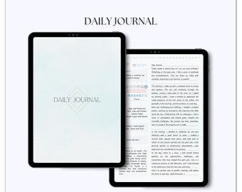 Daily Journal I Journal Entry I Digital Journal I Health Tracker I Mental Health I Mindset I Ipad I Goodnotes