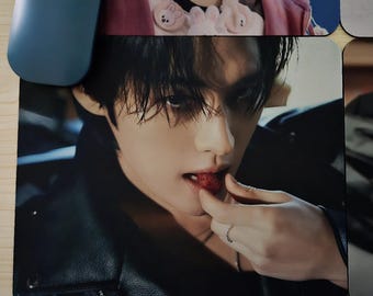 Lee Know K-Pop Idol Mousepads, Stray Kids Desk Mouse Pad, SKZ Cute Office Space Decor, Smooth Fabric Mousepad, Choose Your Favorite