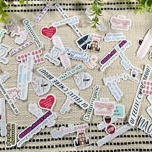Stray Kids Iconic Sayings A & B Mini Die Cut Sticker Pack, Fun Personality Flair, Well Known Memorable Quote Present, Cute Silly Phrase Gift