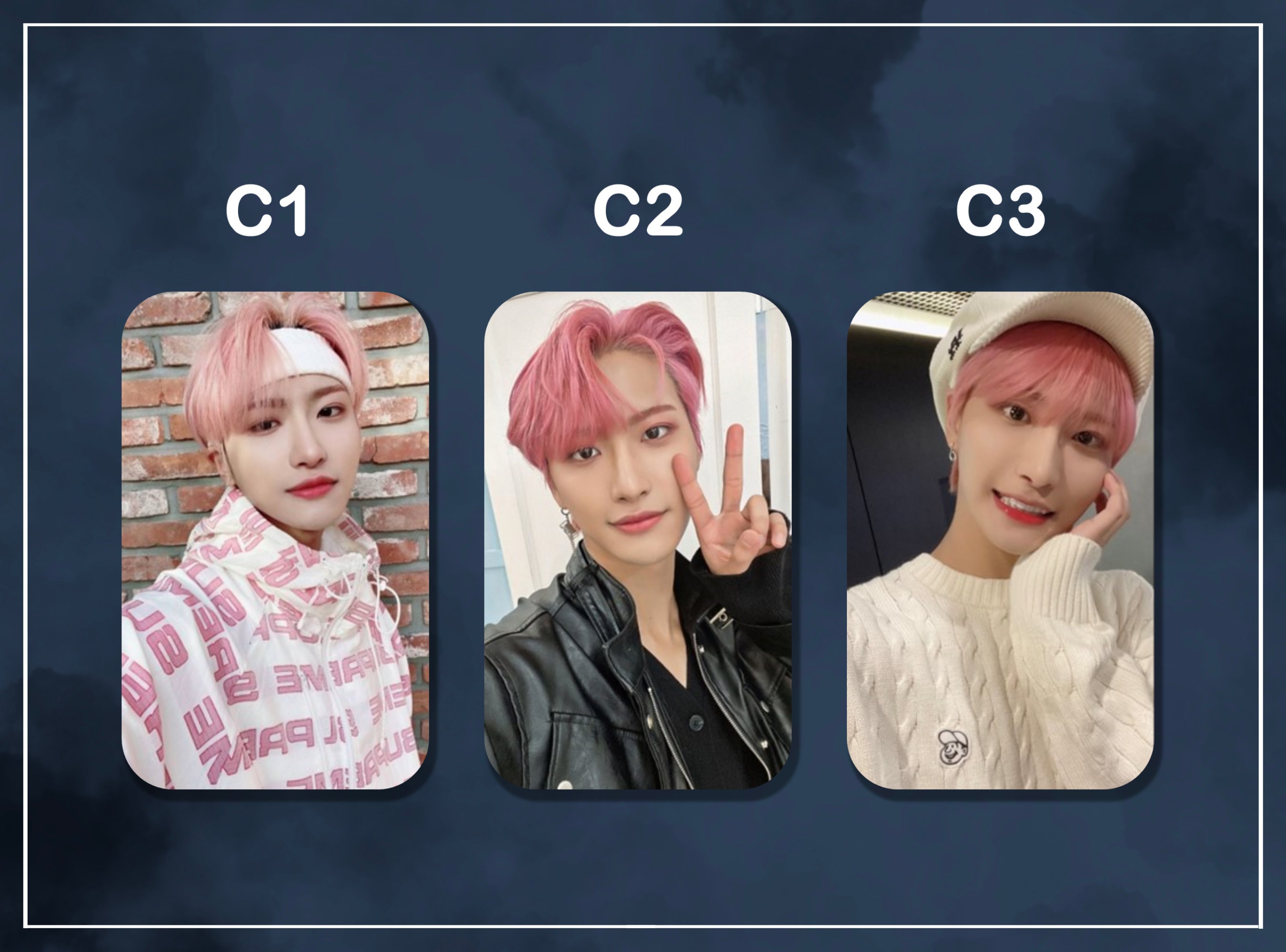 Ateez Seonghwa Pink Photocards, Memorable Moments Collectibles