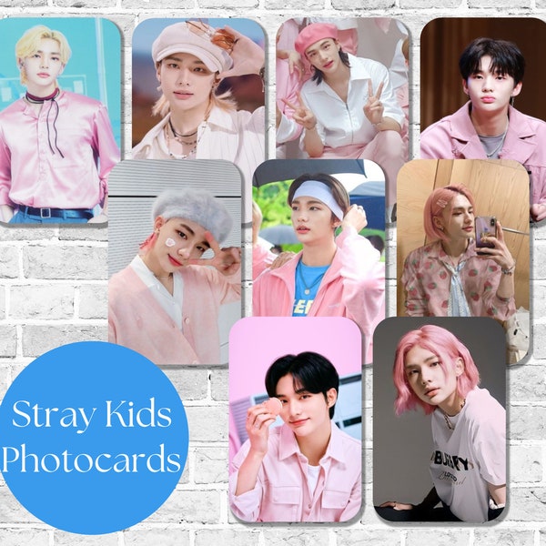 Stray Kids Hyunjin Pink Photocards, Memorable Moments Collectibles, SKZ Funny Photo PC, Stan Cute Member Picture Gift, Fun Group Fan Merch