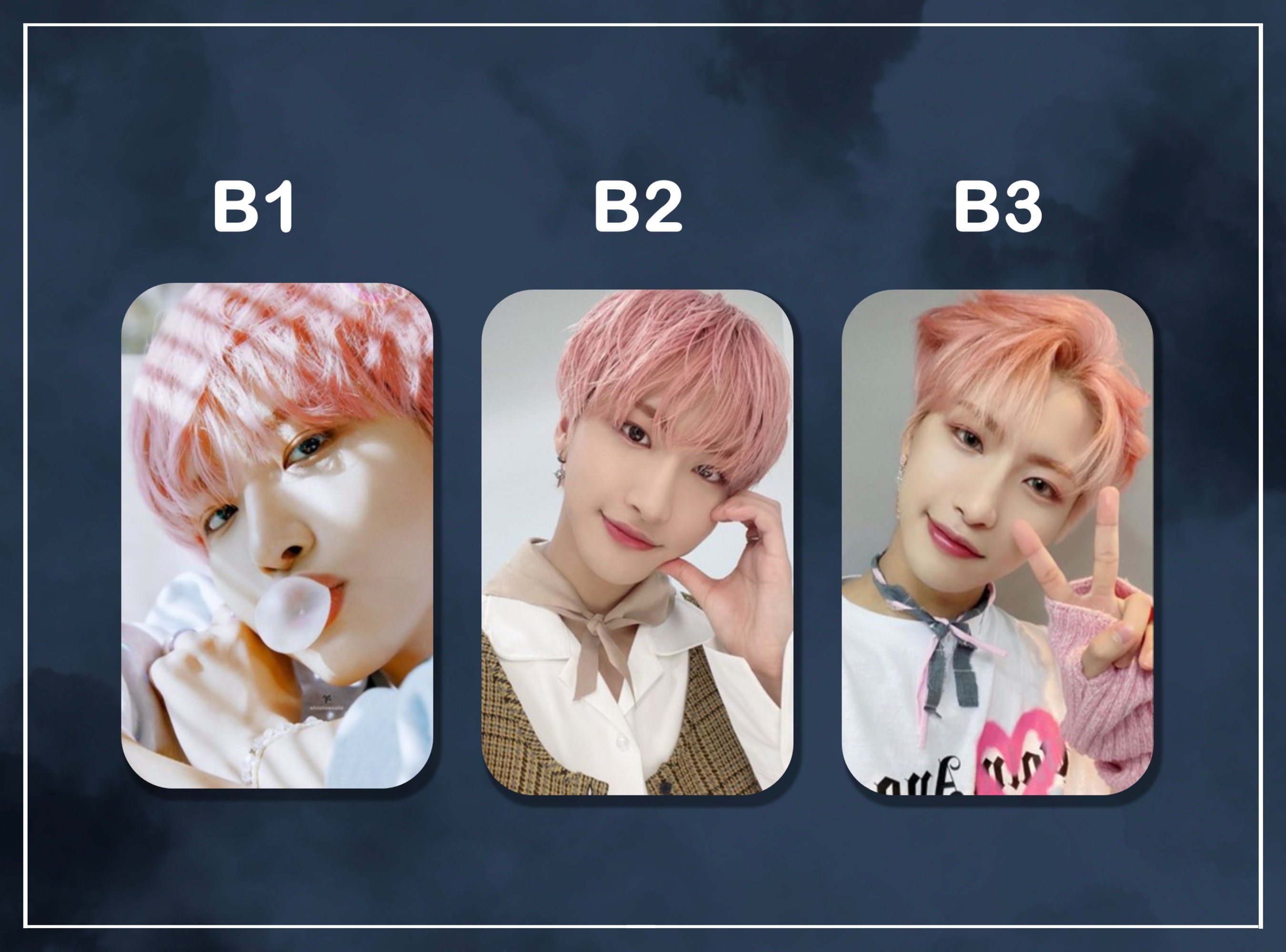 Ateez Seonghwa Pink Photocards, Memorable Moments Collectibles