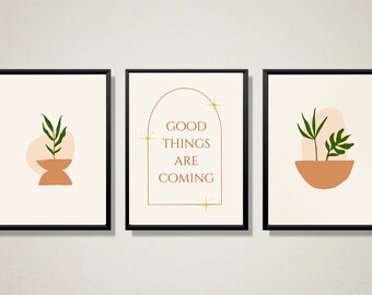 Boho Trio Set Wall Decor Art
