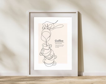 Coffee Minimalist Printable Wall Art Poster