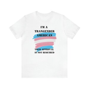 Proud Transgender American Unisex Jersey Short Sleeve Tee Queer LGBTQIA Trans