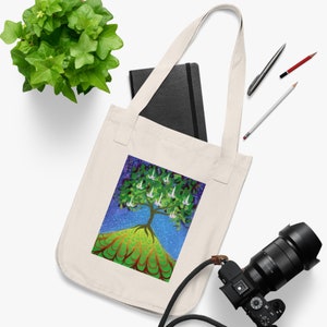 Sac cabas en toile bio Floripondio Angel Trompette