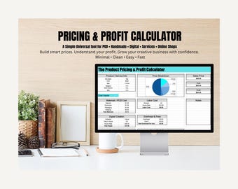 Product Pricing Calculator with Bonus Product Tracker for Small Businesses and Creative Shop Owners