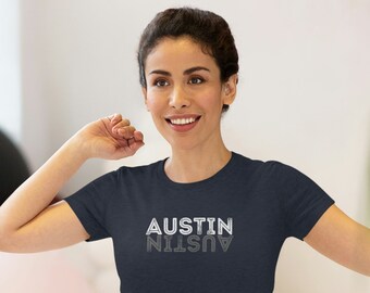 Austin Reflection T / Women's Cut Triblend / Austin Texas T-shirt Active