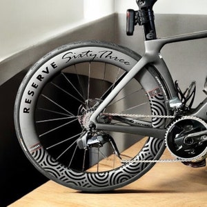 Road Bike 40mm, 44mm, 50mm, 52mm, and 63mm Aero Wheel Decals (Front and Rear Wheels - Disc Brakes Only)