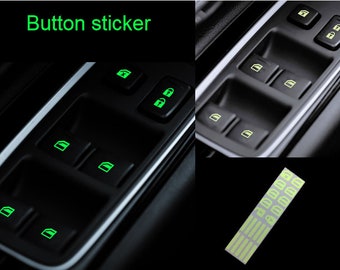 Window Button Service Decal - Personalized Fluorescent Car Decal - woman Interior Dashboard Decoration Car Accessories - Car Gifts