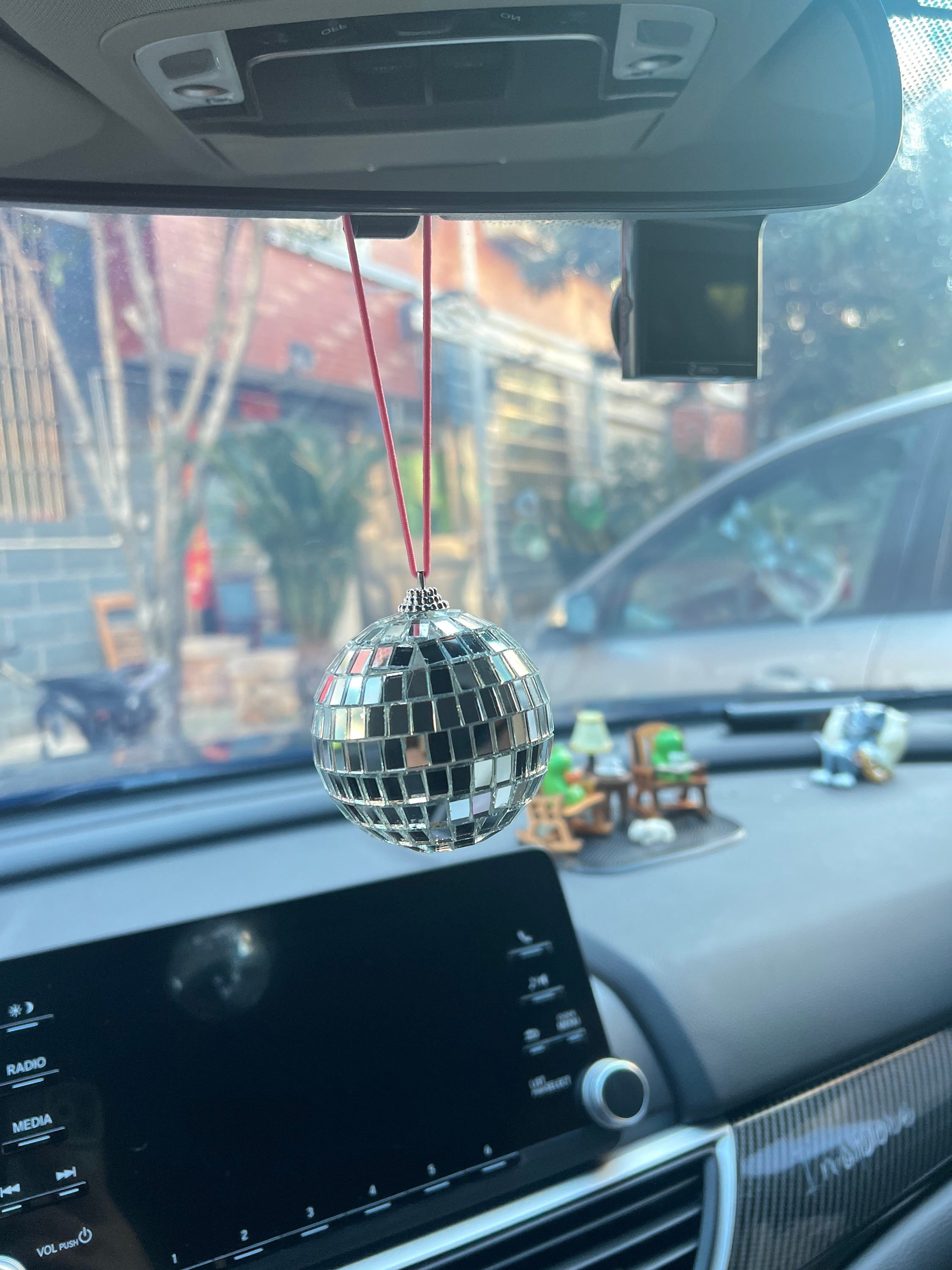 Buy Bling Car Mirror Accessories for Women Girl Cowgirl Hat Disco Ball Car  Mirror Decor Glitter Rearview Mirror Ball Hanging Disco Ball Ornament Rear  View Charm for Car Truck SUV Auto Decoration (