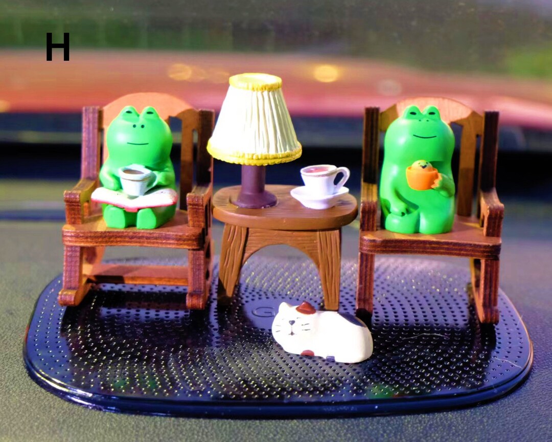 Cute Car Dashboard Decormini Frog Cat Ornamentcar Accessories Decor