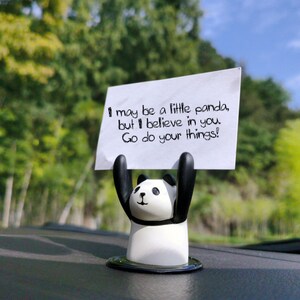 Cute Car Dashboard Decor-Positive Mini Frog Cat Panda Pig Ornament-Positive Quotes Car Accessories Decor - Tiny Encouragement Animal Statue