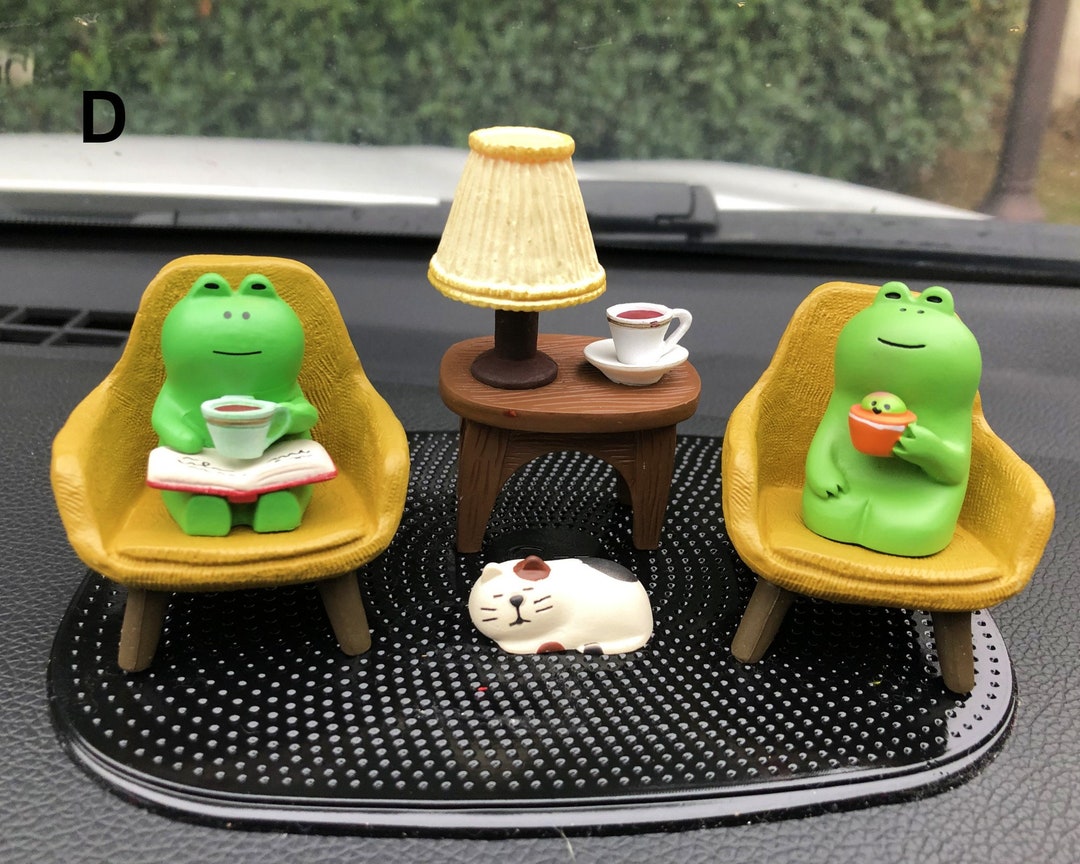 Cute Car Dashboard Decormini Frog Cat Ornamentcar Accessories Decor