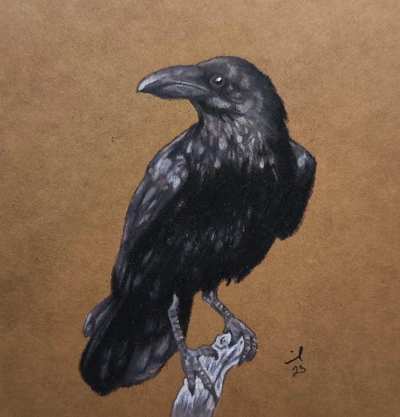 Art Print - The Raven 8"x8"
